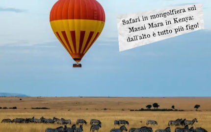 Safari in mongolfiera sul Masai Mara in Kenya